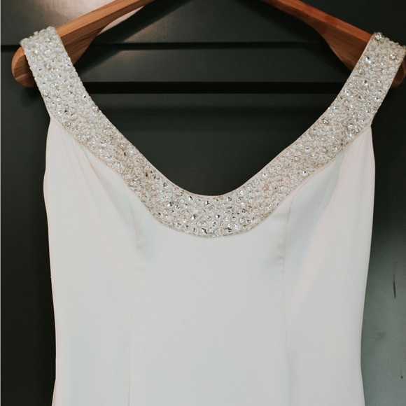 Stephen Yearick Wedding Dress with Beaded Neckline